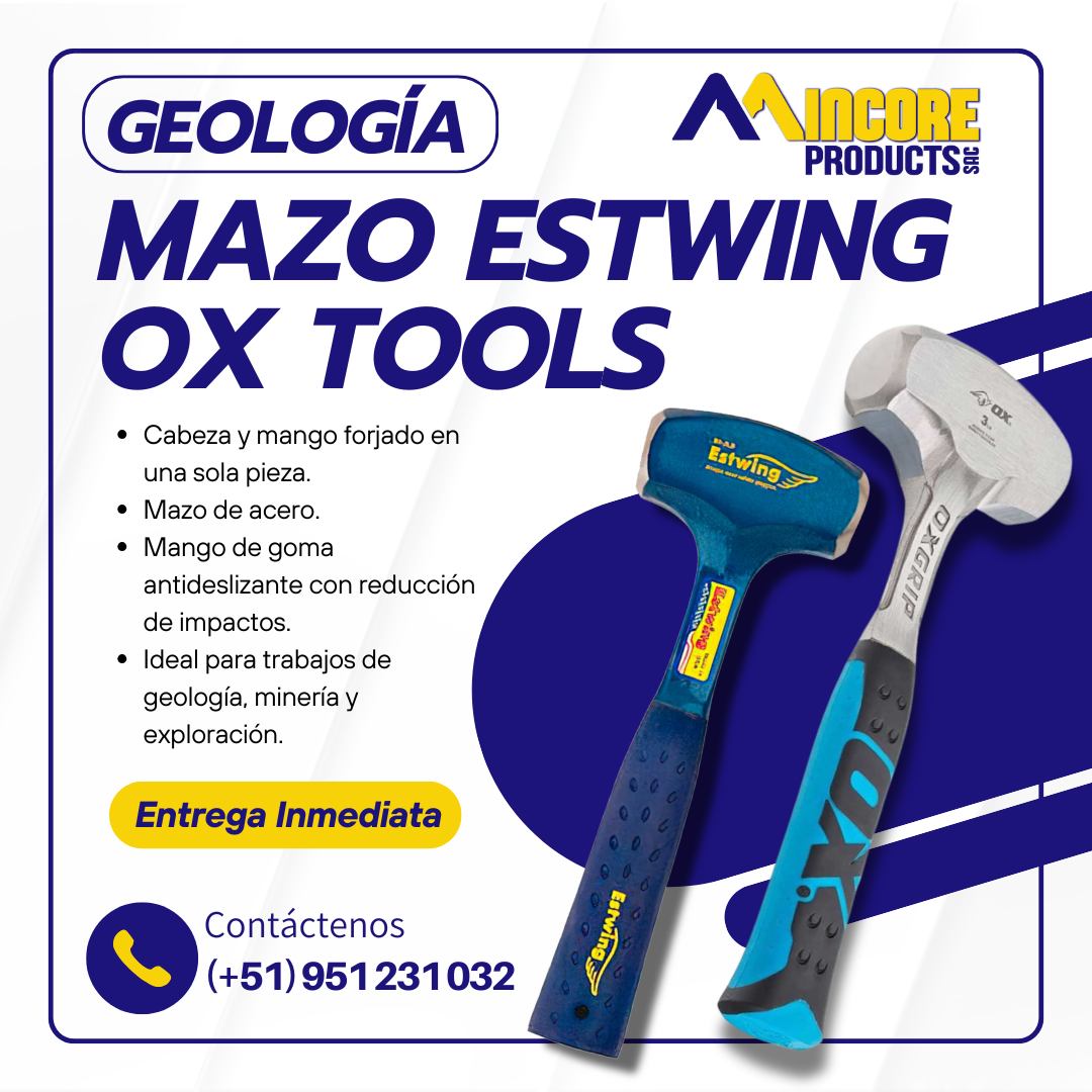 Mazos Estwing y Ox Tools para Geología, Minería y Exploración