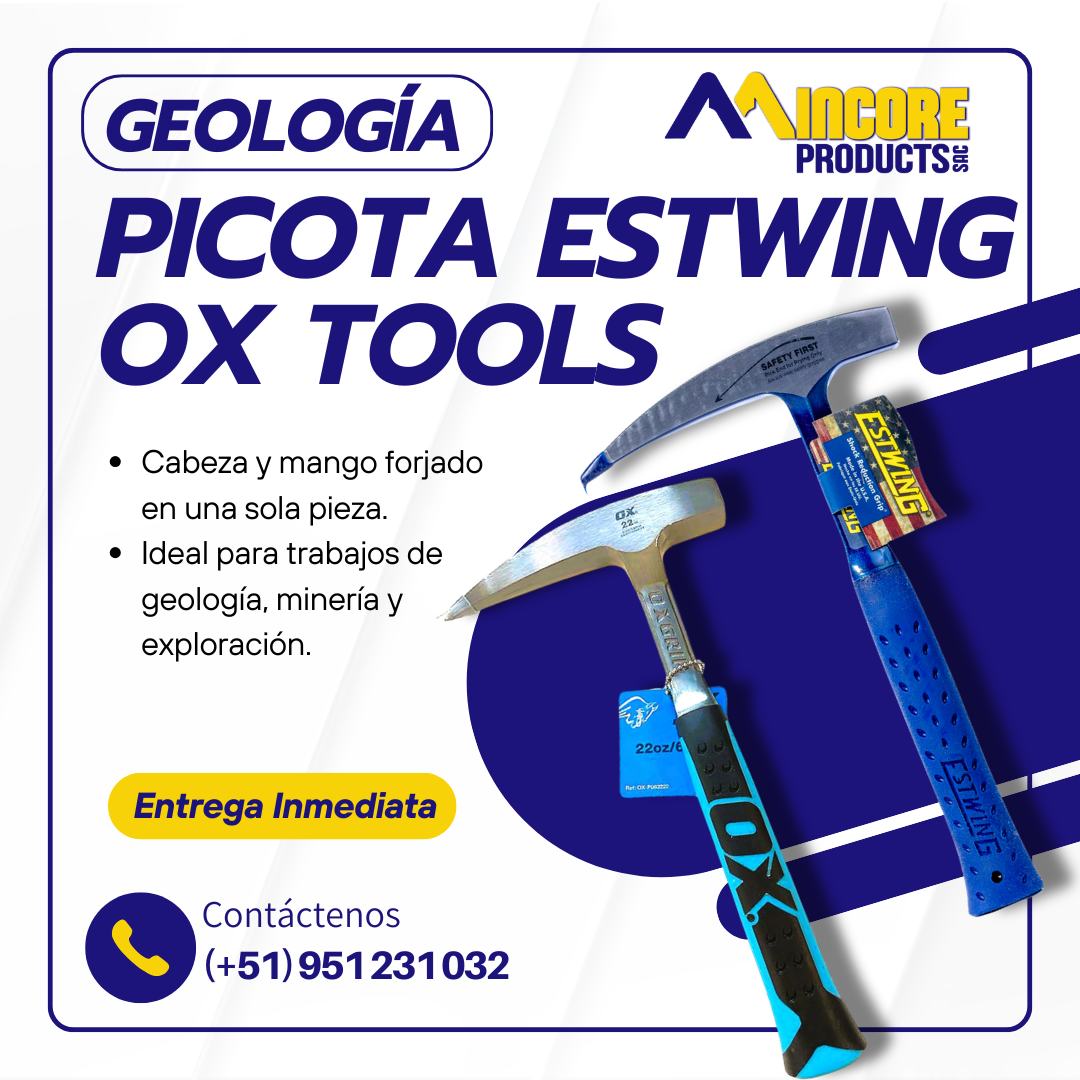 Picotas Estwing y Ox Tools para Geología, Minería y Exploración